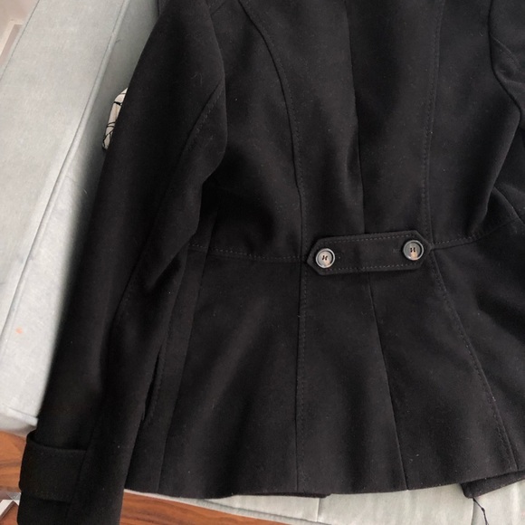 H&M black pea coat - Picture 5 of 6